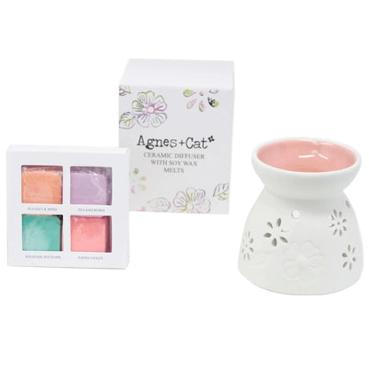 Keramisk duftbrenner med smeltevoks 🌸✨