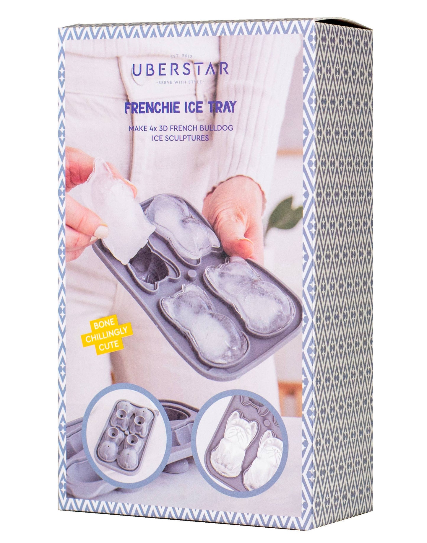 Fransk Bulldog Isbitform – 3D Isbiter 🐶❄️