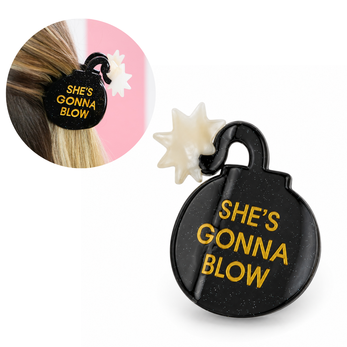 She's Gonna Blow – Hårklype formet som en bombe