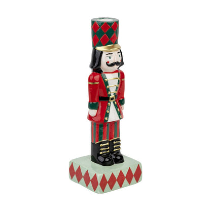 Nutcracker Lysestake i Keramikk – Håndmalt Nøtteknekker 🎄❤️