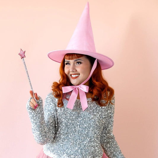 Luxe Witch Hat | Pink Satin | Halloween