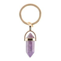 Amethyst Krystall nøkkelring