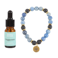 Inner Peace Blue Lace Agate Crystal Essential Oil - Gavesett