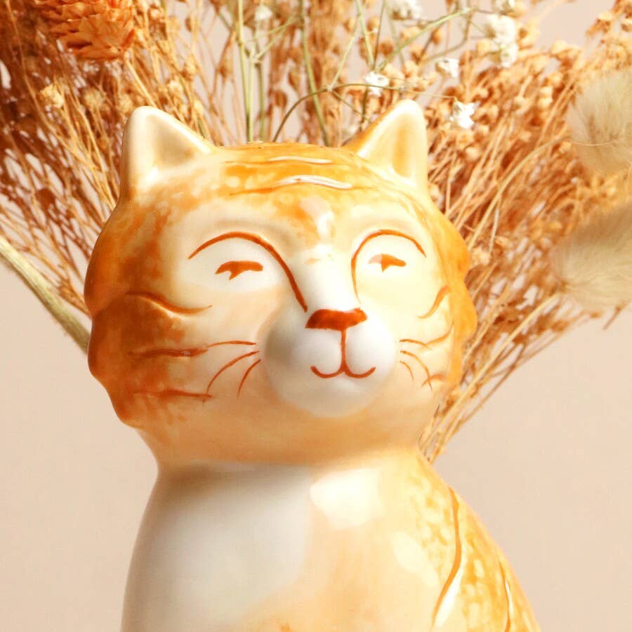 Tigger the Orange Cat Vase