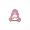 Enamel pin Care Bear pink sending rainbows lapel pin brooch: Pink