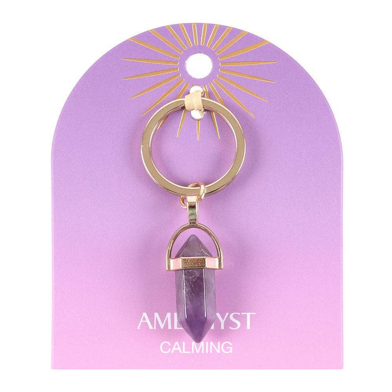 Amethyst Krystall nøkkelring