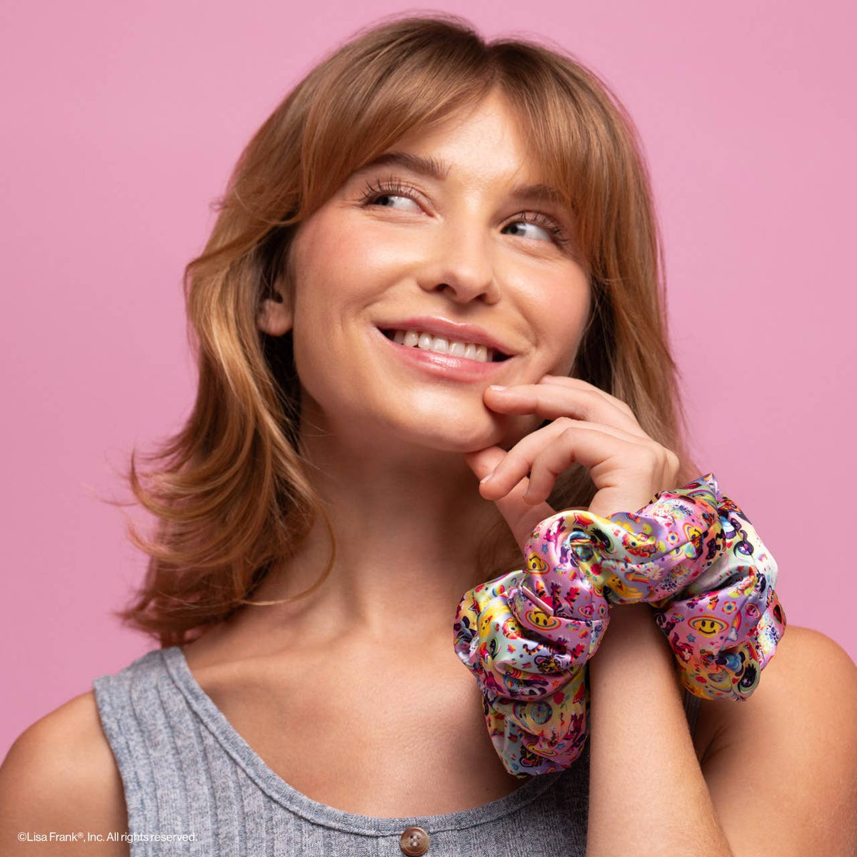 Lisa Frank x Kitsch – store satengscrunchies, 2-pakning