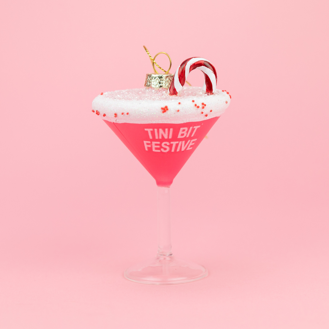 Tini Bit Festive – Julekule med martiniglass