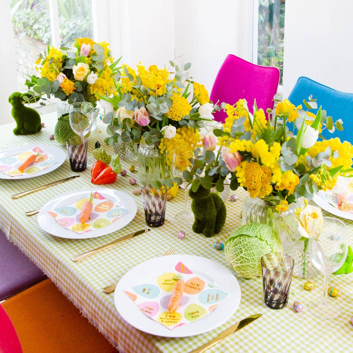 Green Grass Bunny Decoration - 15 cm