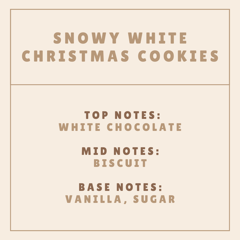 Snowy White Christmas Cookies - Juleduftvoks Snap bar