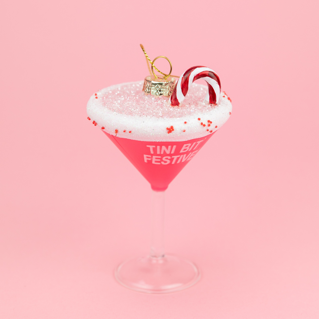 Tini Bit Festive – Julekule med martiniglass