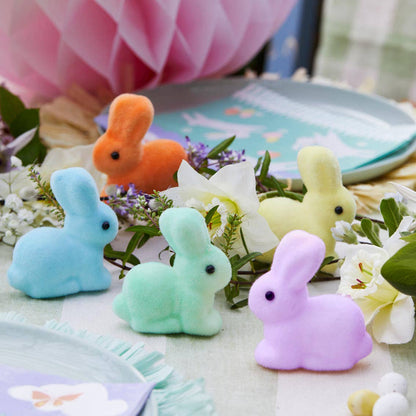Pastel Easter Bunny Rabbit dekorasjoner - 5 Pak