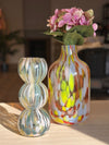 Vase-chips-grå / gul / lys rosa D11xH25.5