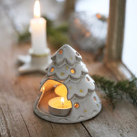 White Christmas Tree Tealight Holder.