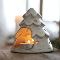 White Christmas Tree Tealight Holder.